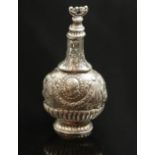 18th century silver pilgrim scent bottle