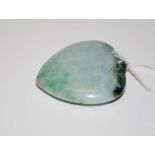 Chinese green jade heart pendant