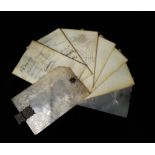 Victorian mother of pearl dance card aide memoire