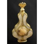 18th century French gilt & MOP scent bottle