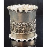 Decorative silver wine bottle coaster stand