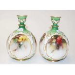 Pair of Royal Worcester Hadley ware vases