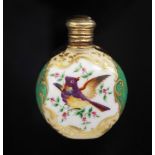 Antique handpainted French ceramic perfume bottle