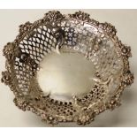 Victorian sterling silver footed basket