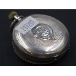 Sterling silver open pocket watch