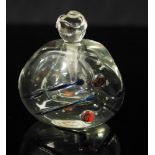 Handmade art glass perfume bottle