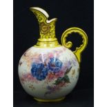 Victorian Royal Crown Derby floral jug