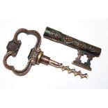 Early key form bronze corkscrew