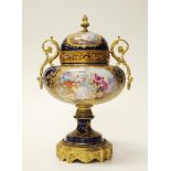 Good antique Sevres lidded urn