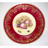 Aynsley signed hand painted display plate