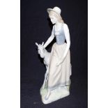 Large Spanish porcelain woman & foal figure