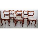 Set of 6 mahogany dining chairs