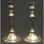 Good pair silver plated candlesticks