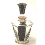 Art Deco glass perfume bottle