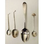 Four sterling silver spoons