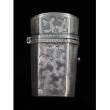 Antique sterling silver cased perfume bottle