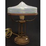 Austrian Art Nouveau electric table lamp