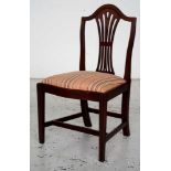 George III Hepplewhite design mahogany chair