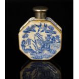 Sampson Mordan willow pattern perfume bottle