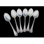 Early Victorian sterling silver 6 teaspoons