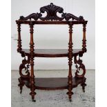 Victorian walnut 3 tier etagere