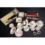 Collection of Royal Crown Derby posies tea wares