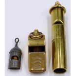 Three collectable whistles