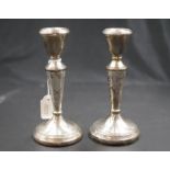 Pair Elizabeth II sterling silver candlesticks