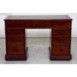 Vintage mahogany pedestal desk