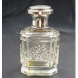 Good sterling silver & cut crystal perfume bottle