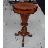 Victorian octagonal sewing table