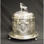 Good Victorian silver plate biscuit barrell