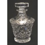 Heavy cut crystal whisky decanter