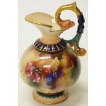 Royal Worcester Hadley ware handpainted jug