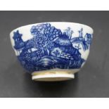 Antique Caughley blue & white tea bowl