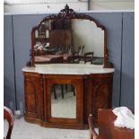 Victorian walnut credenza