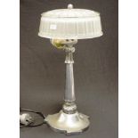 Art Deco electric chrome lamp