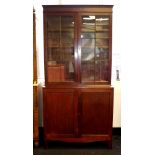 George III / Regency mahogany cabinet bookcase