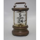 Brass cased ticket clock