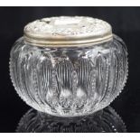 Sterling silver top crystal bowl