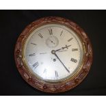 Good 19th Century Oak Cased Marine clock