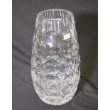 Large Bohemian cut crystal vase