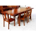 Chinese rosewood 7 piece dining table & chairs
