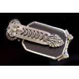 Silver and Marcasite dress clip lorgnette