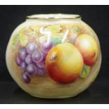 Royal Worcester hand painted signed posy vase