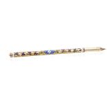 Good Russian silver & enamel dip pen