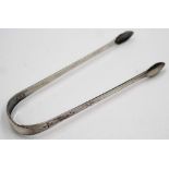 George III Sterling silver sugar tongs