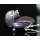 Sterling silver bassinet pincushion/thimble holder