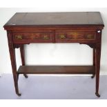 Edwardian inlaid rosewood games table