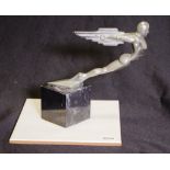 1930s chrome 'Packard' car mascot on stand